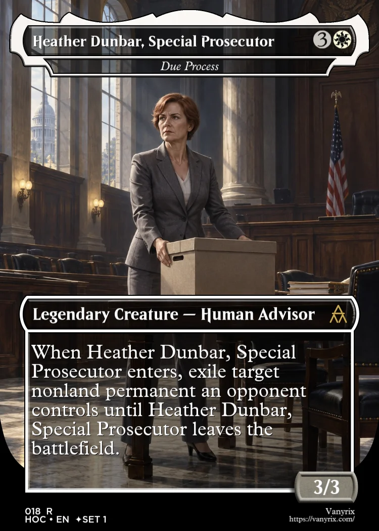 Heather Dunbar, Special Prosecutor