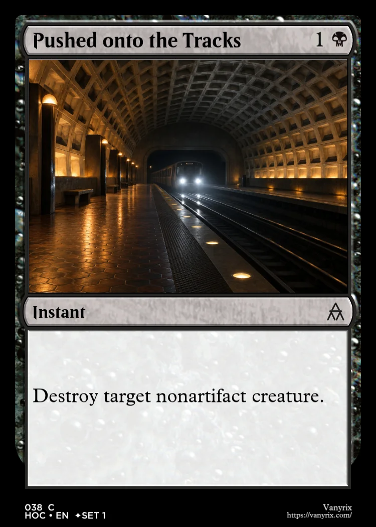 Pushed onto the Tracks
