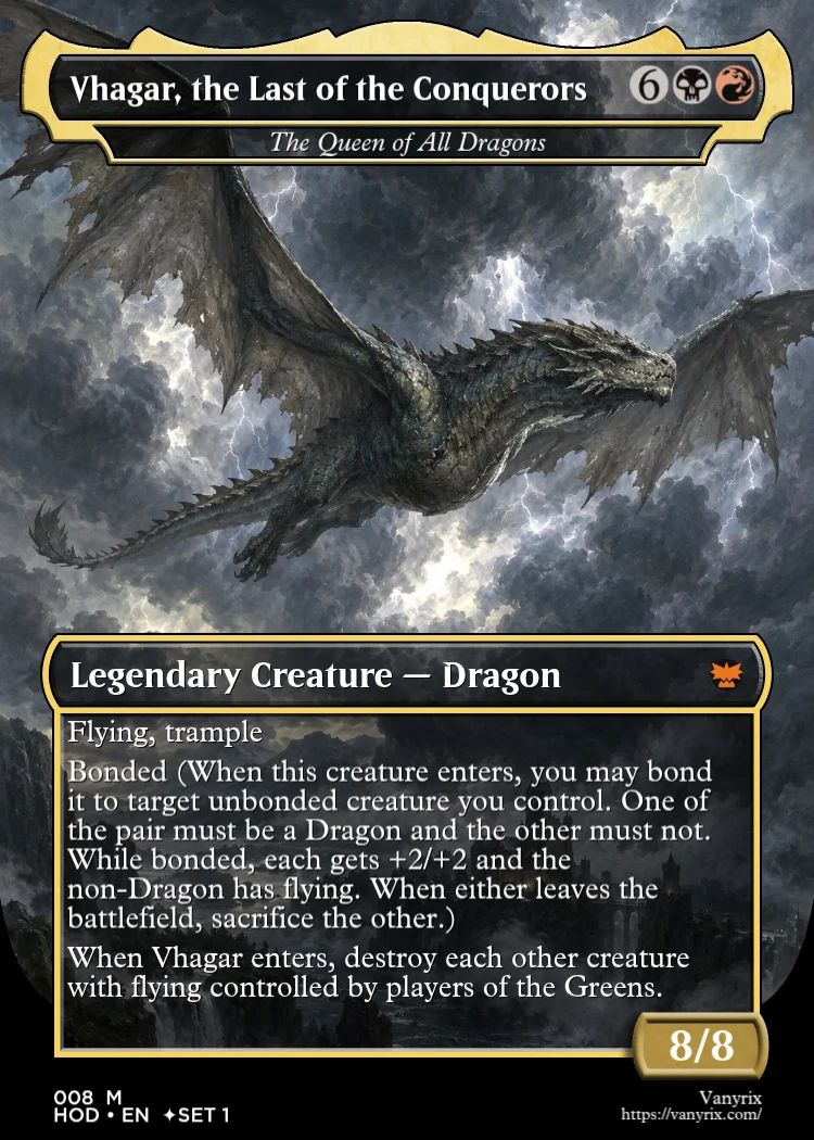 Vhagar, the Last of the Conquerors