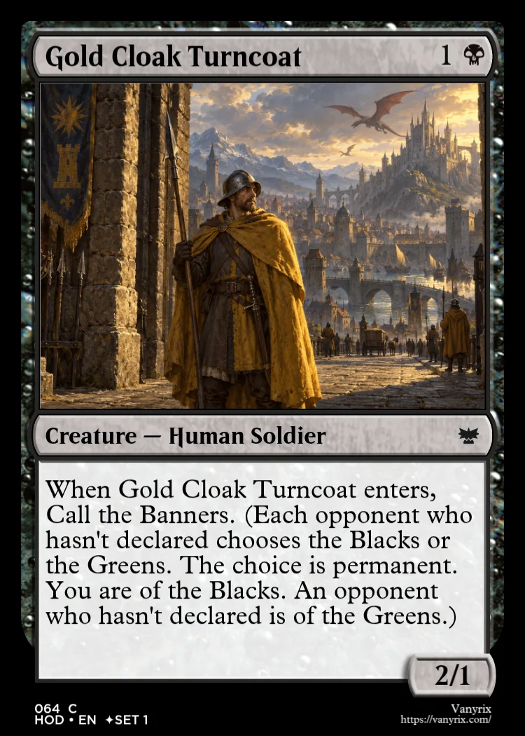 Gold Cloak Turncoat