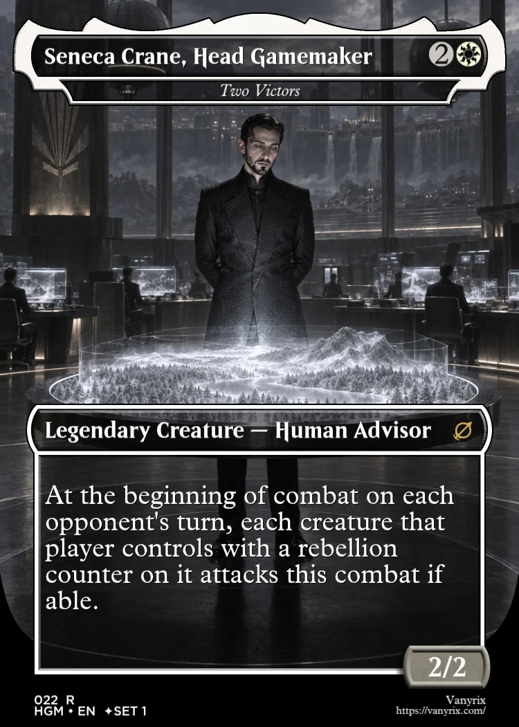 Seneca Crane, Head Gamemaker