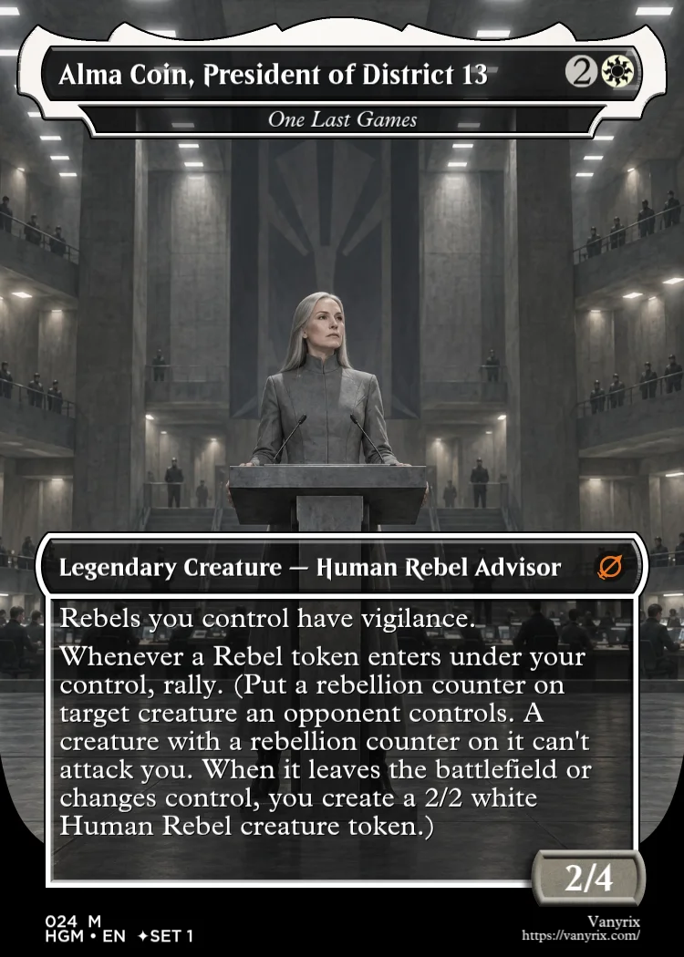 Alma Coin, President of District 13