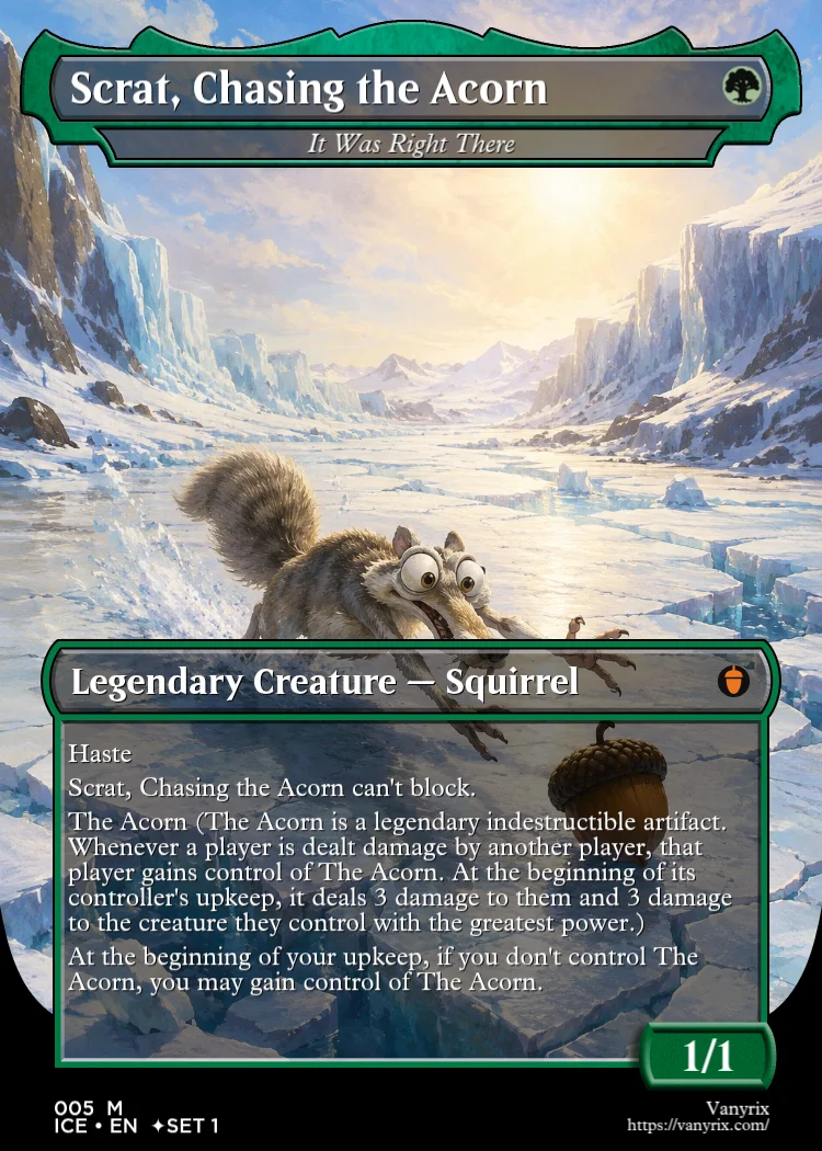 Scrat, Chasing the Acorn