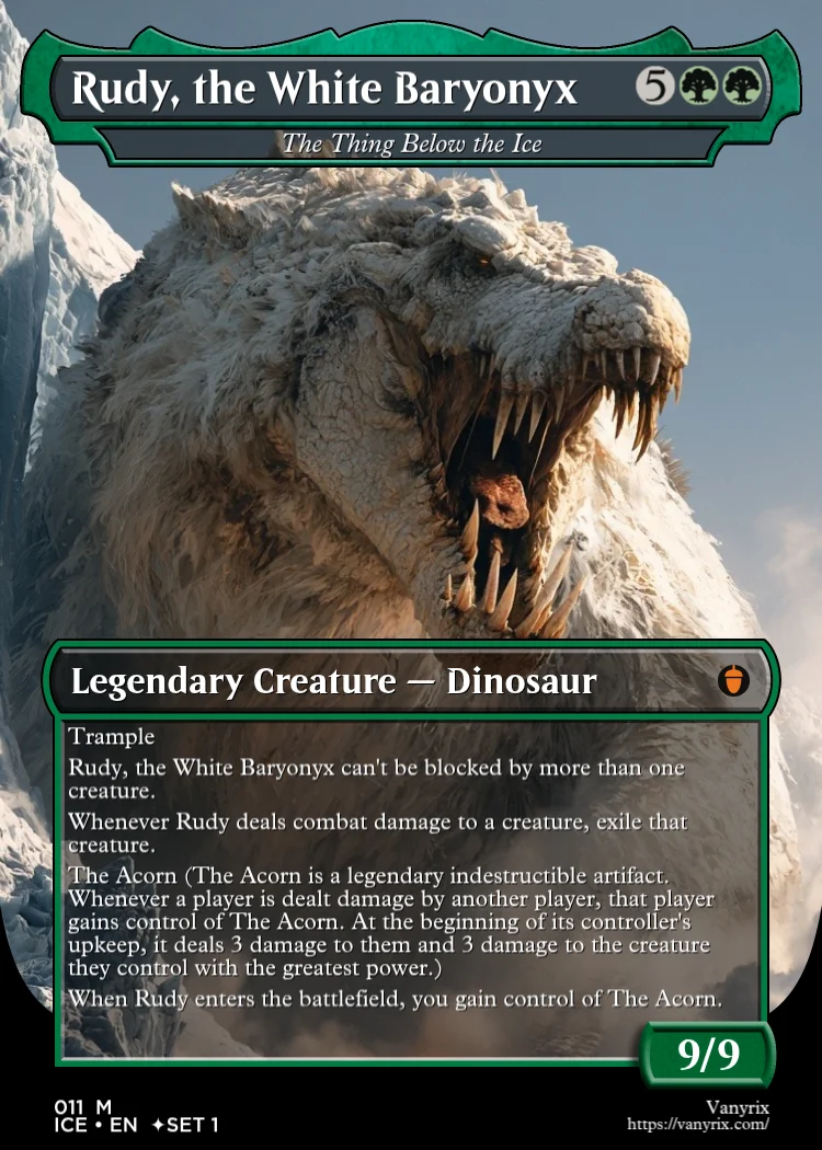 Rudy, the White Baryonyx