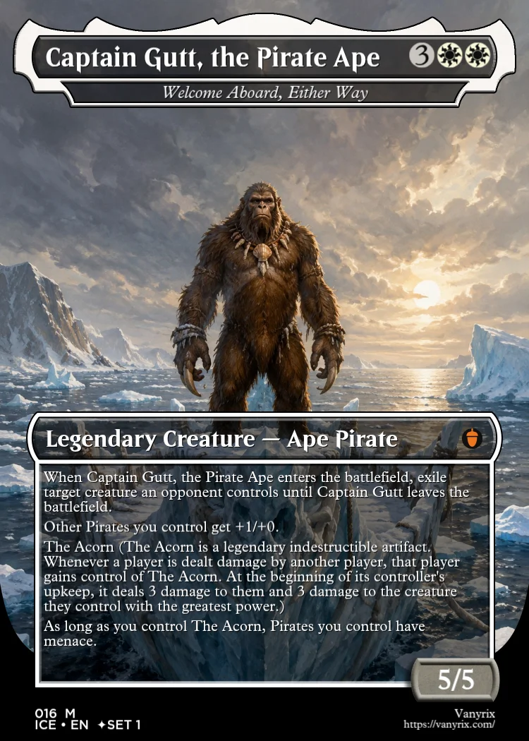 Captain Gutt, the Pirate Ape