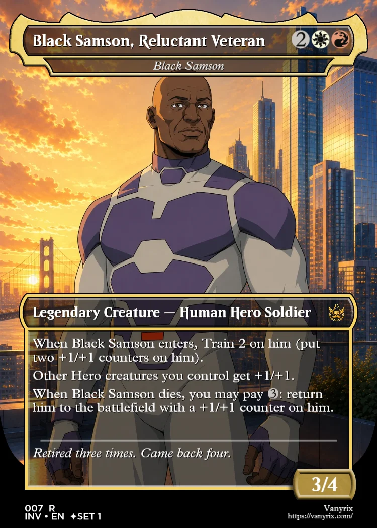 Black Samson, Reluctant Veteran