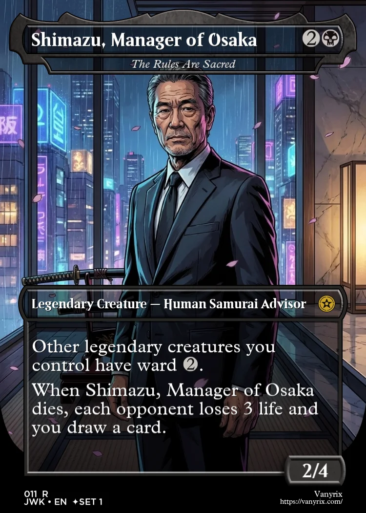 Shimazu, Manager of Osaka