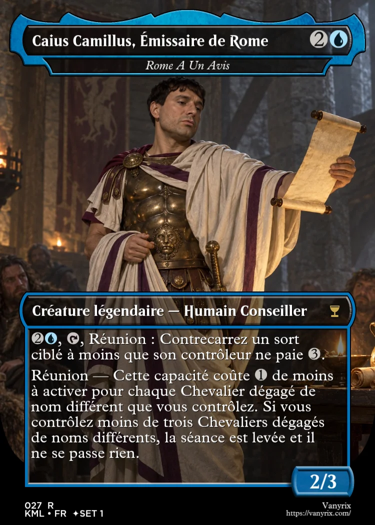 Caius Camillus, Émissaire de Rome