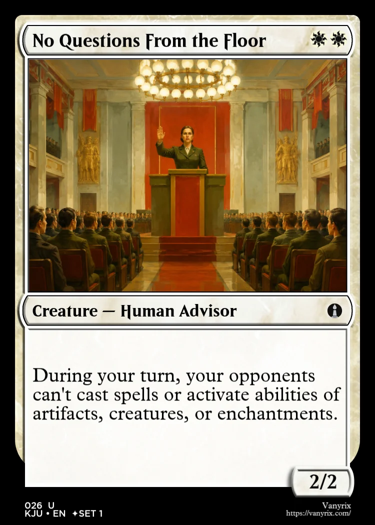No Questions From the Floor