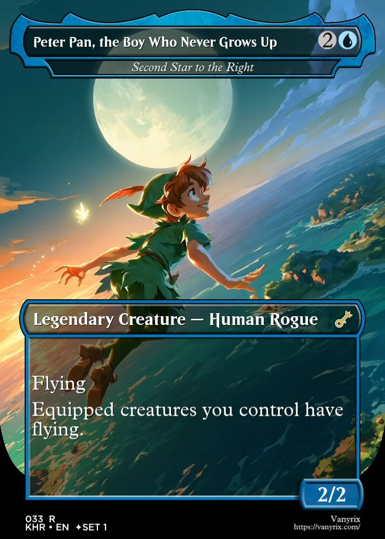 Peter Pan, the Boy Who Never Grows Up