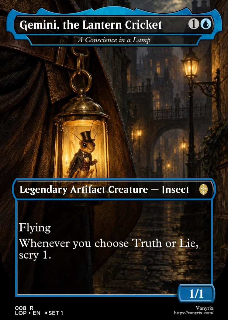 Gemini, the Lantern Cricket