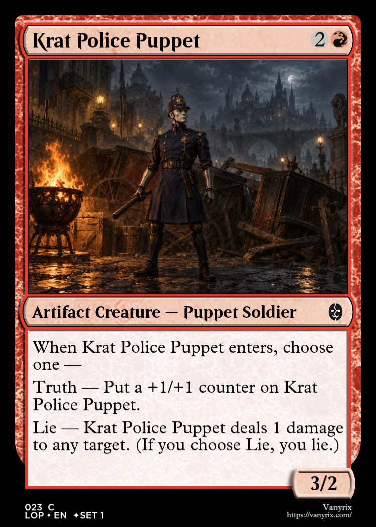 Krat Police Puppet