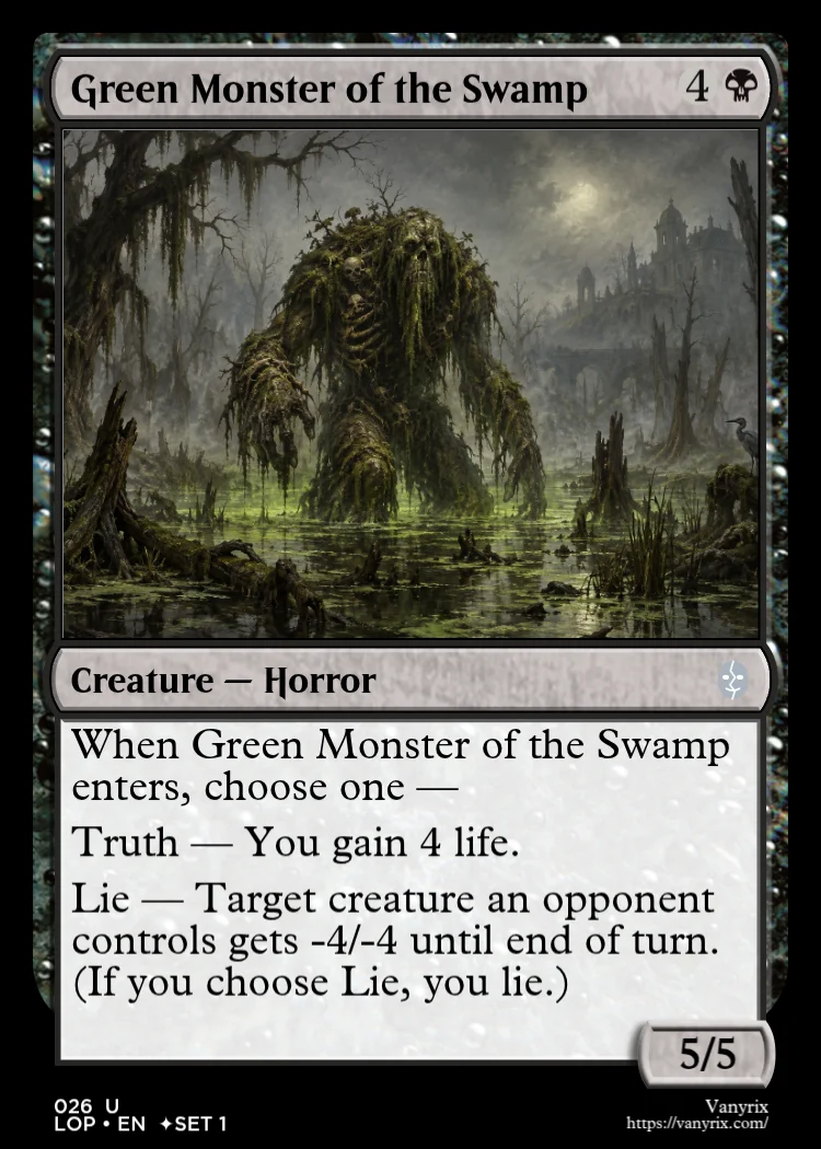 Green Monster of the Swamp