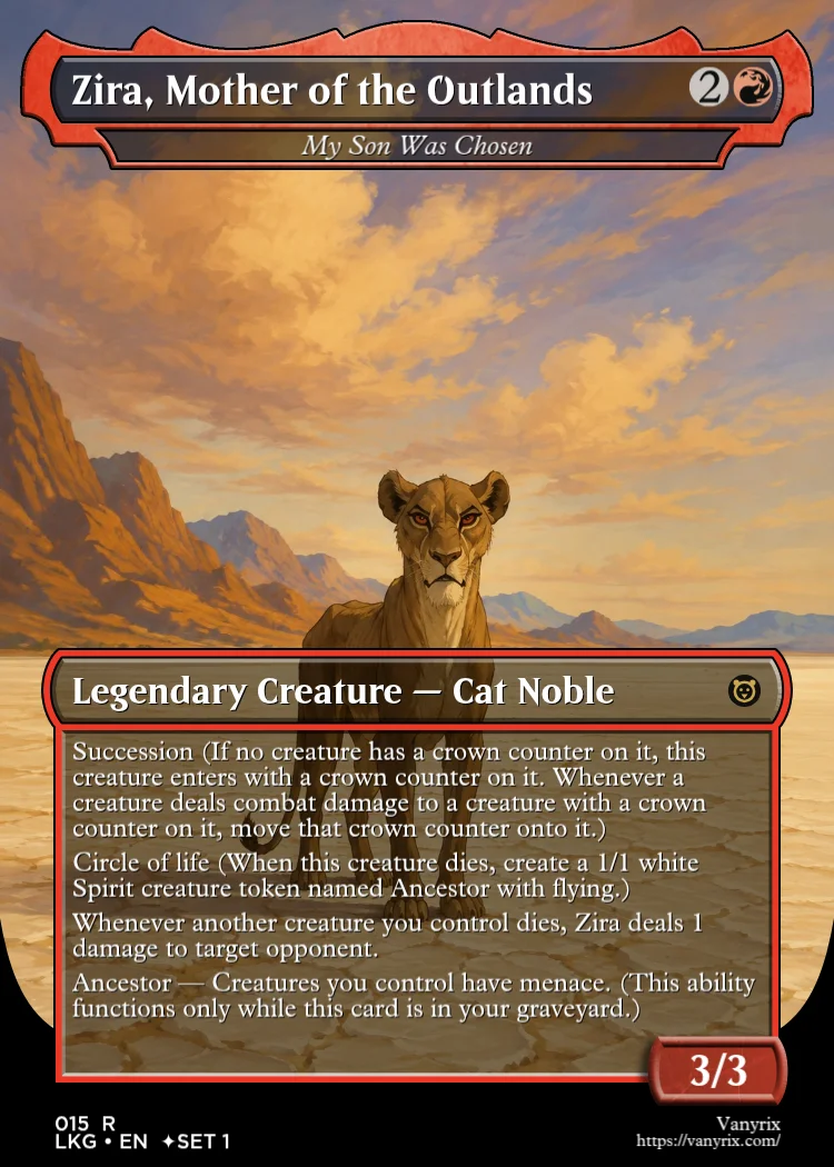Zira, Mother of the Outlands