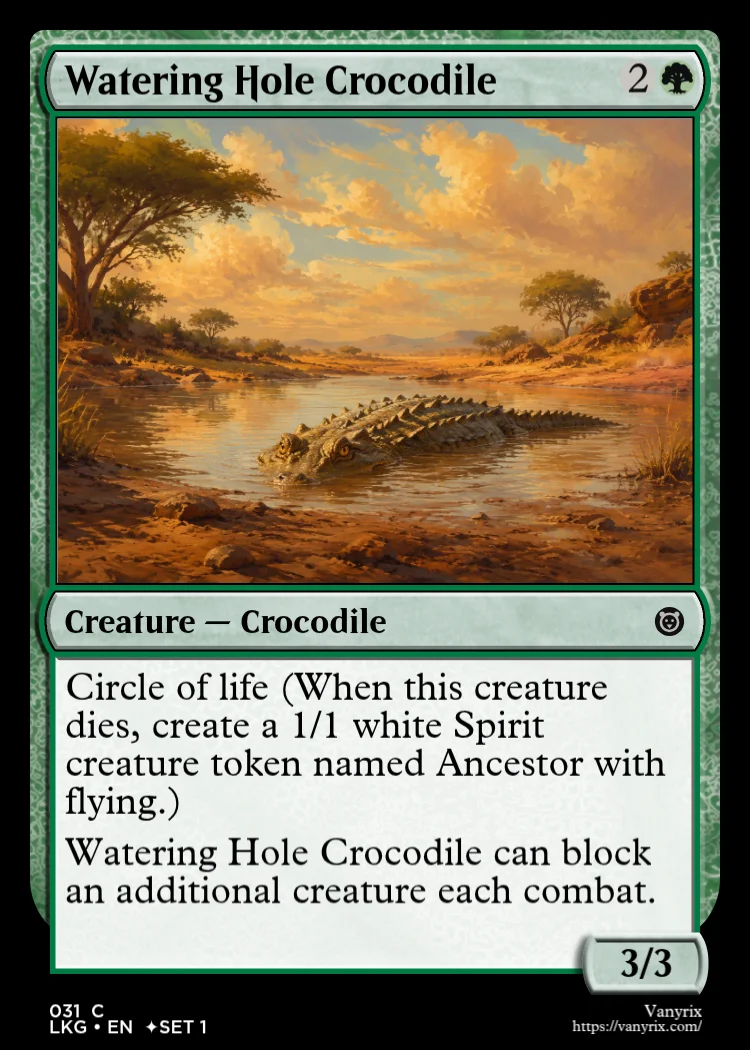 Watering Hole Crocodile