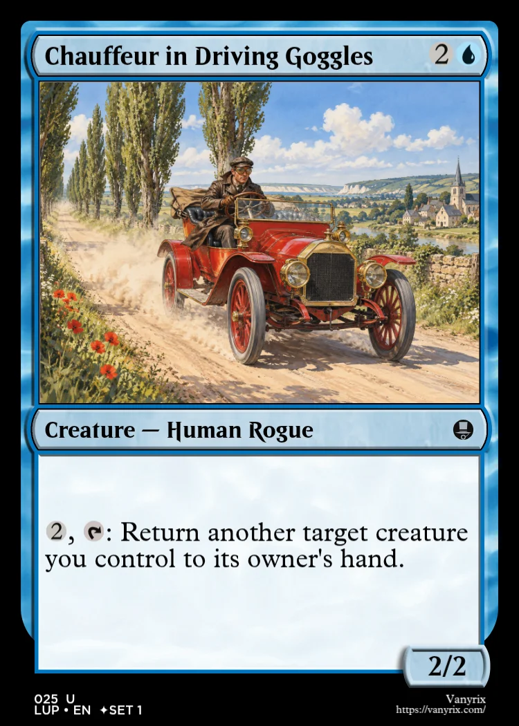 Chauffeur in Driving Goggles