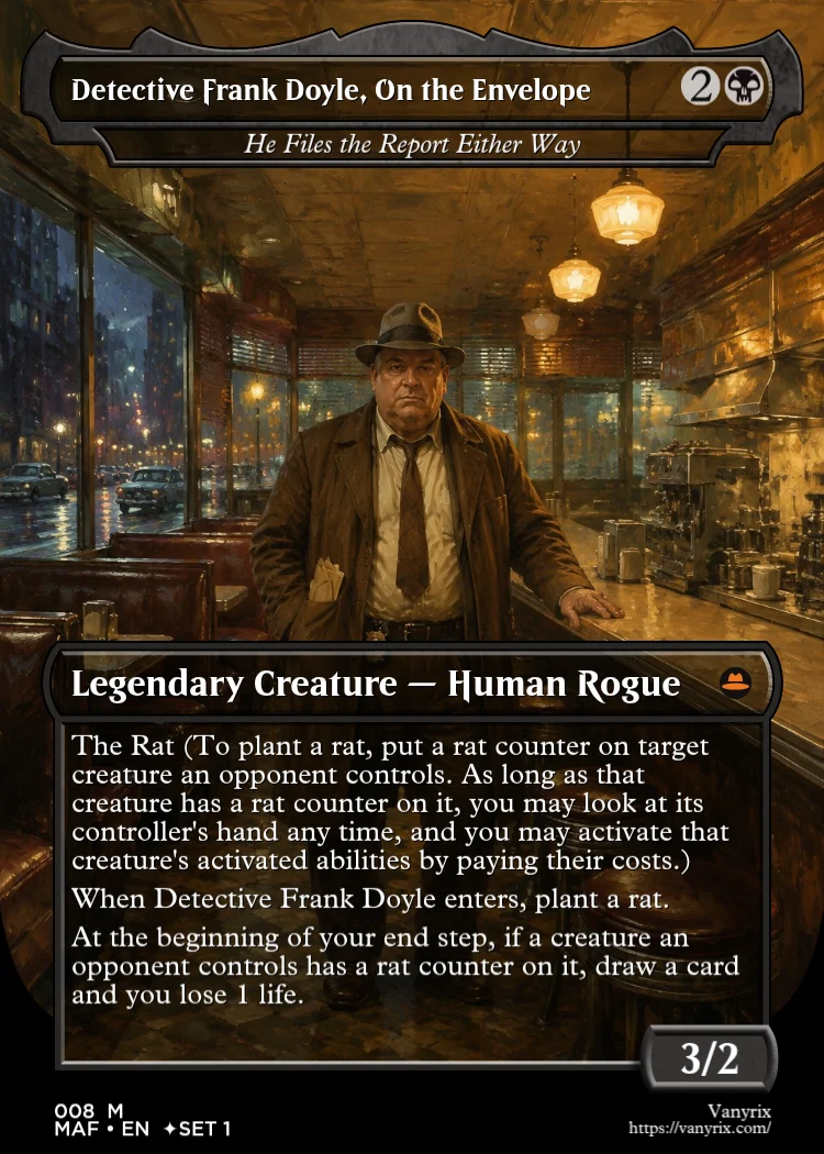 Detective Frank Doyle, On the Envelope