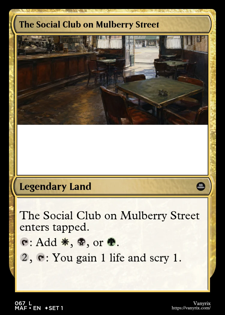 The Social Club on Mulberry Street