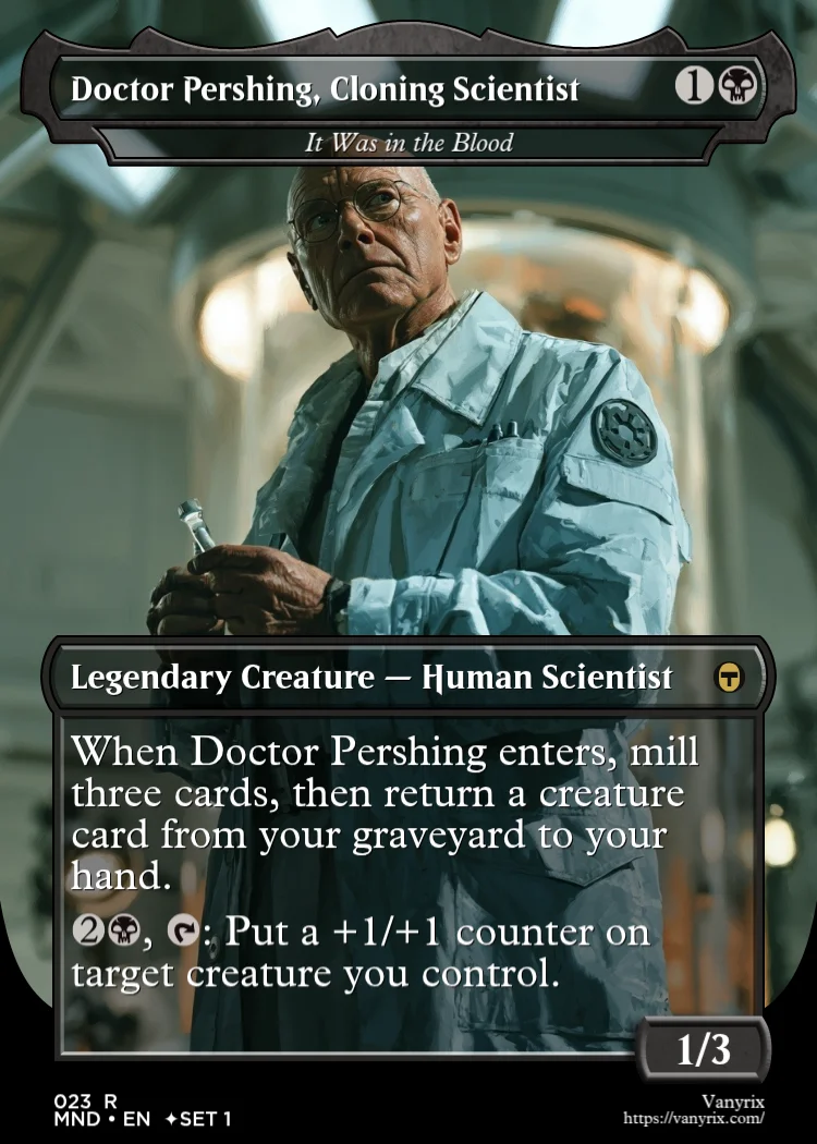 Doctor Pershing, Cloning Scientist