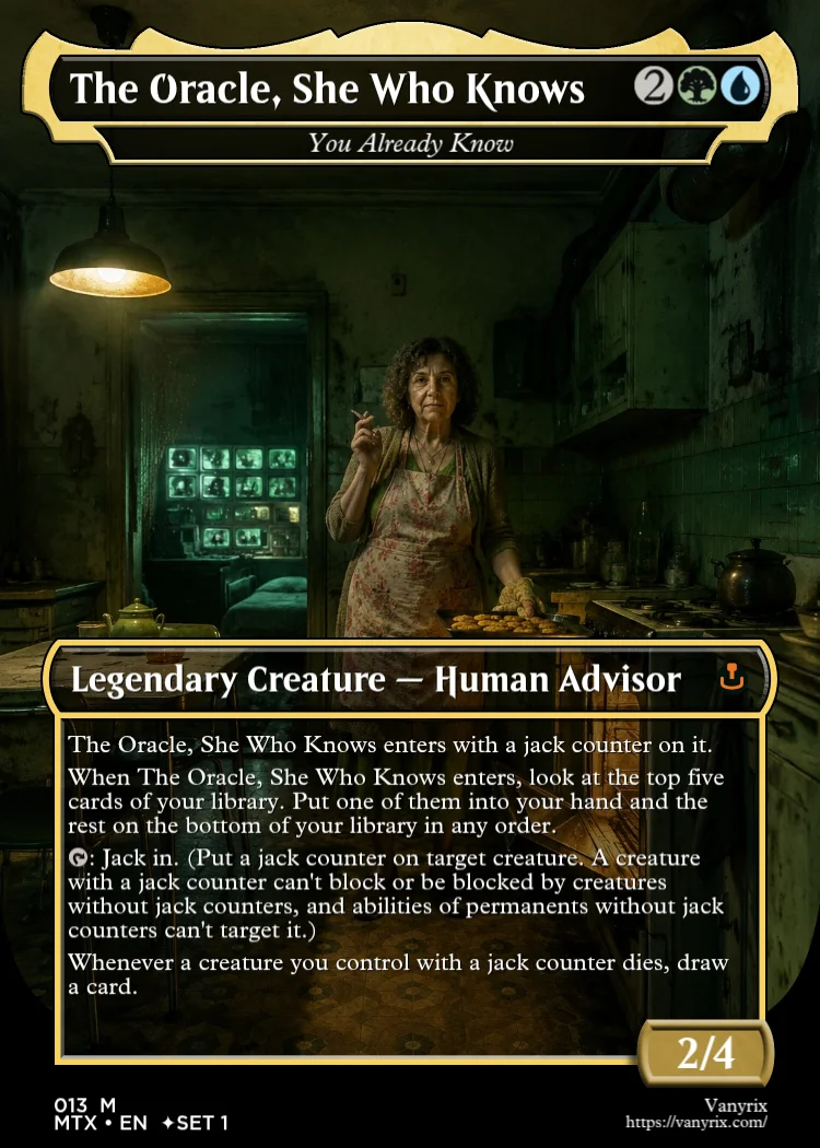 The Oracle, She Who Knows