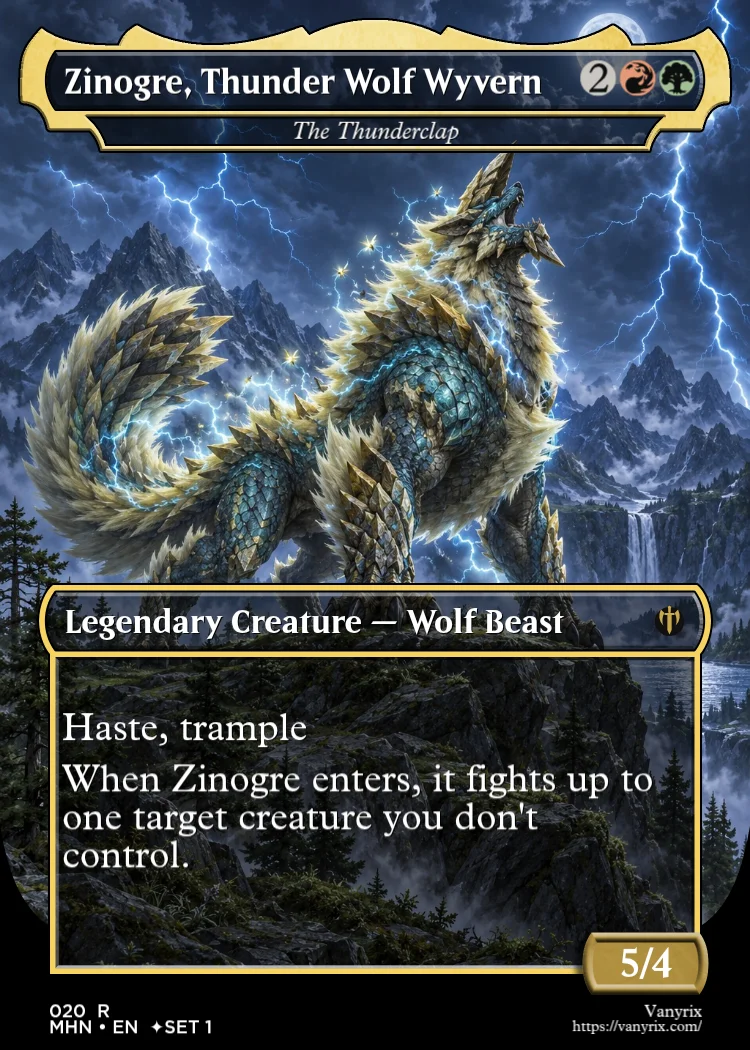 Zinogre, Thunder Wolf Wyvern