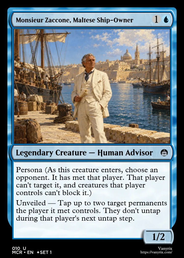 Monsieur Zaccone, Maltese Ship-Owner
