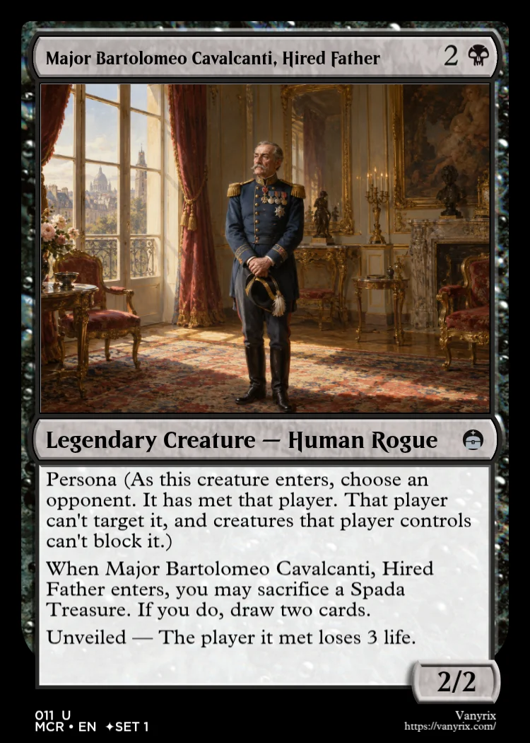 Major Bartolomeo Cavalcanti, Hired Father