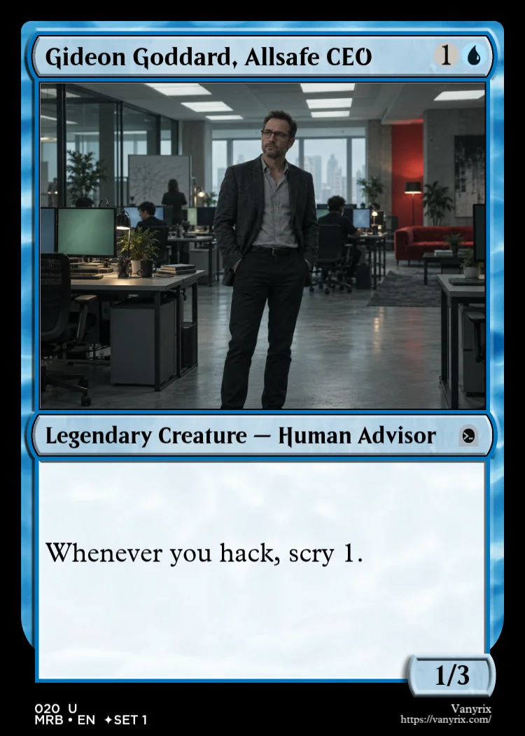 Gideon Goddard, Allsafe CEO