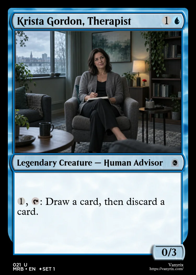 Krista Gordon, Therapist