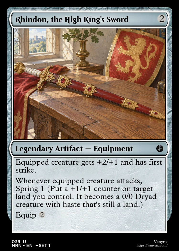 Rhindon, the High King's Sword
