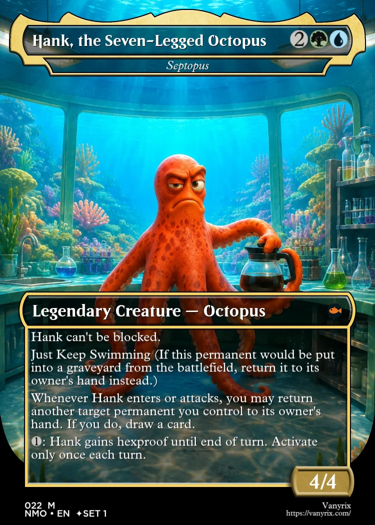 Hank, the Seven-Legged Octopus