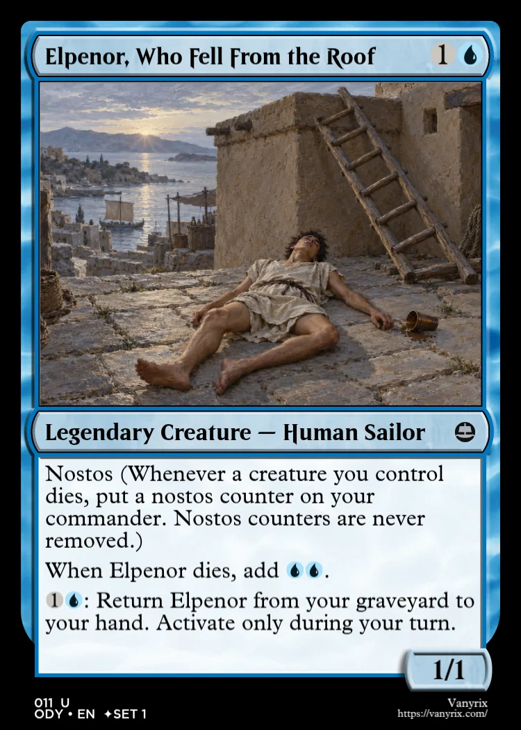 Elpenor, Who Fell From the Roof