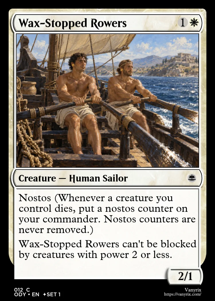 Wax-Stopped Rowers