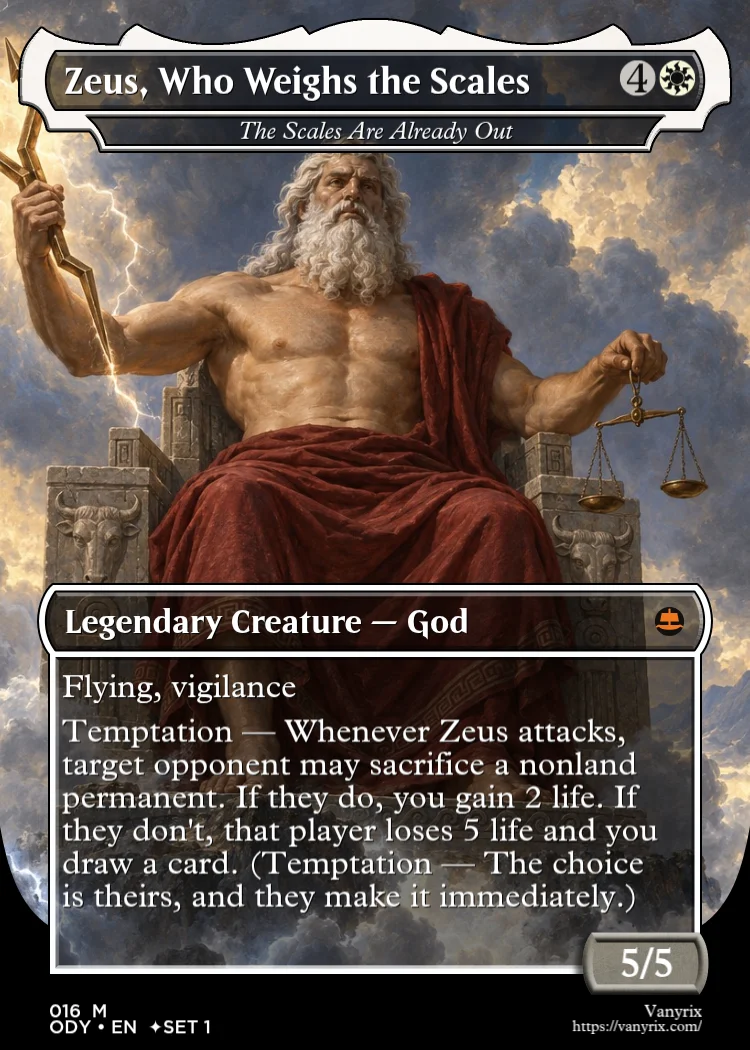 Zeus, Who Weighs the Scales