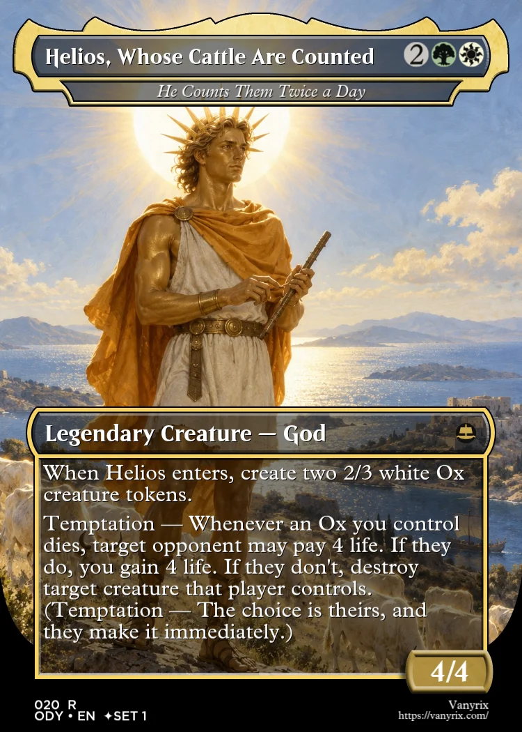 Helios, Whose Cattle Are Counted
