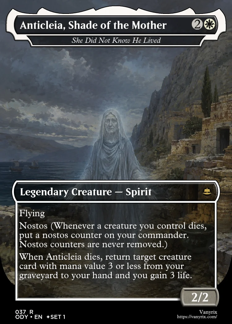 Anticleia, Shade of the Mother