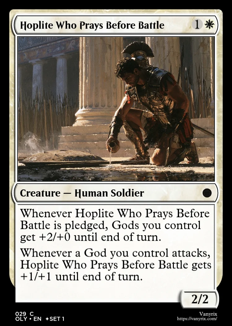 Hoplite Who Prays Before Battle