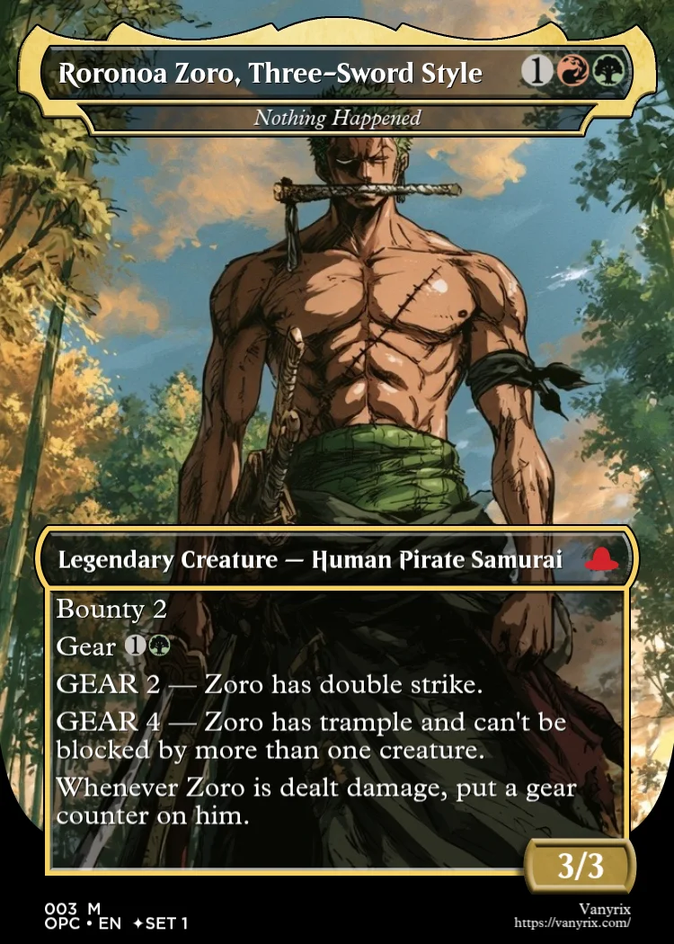 Roronoa Zoro, Three-Sword Style