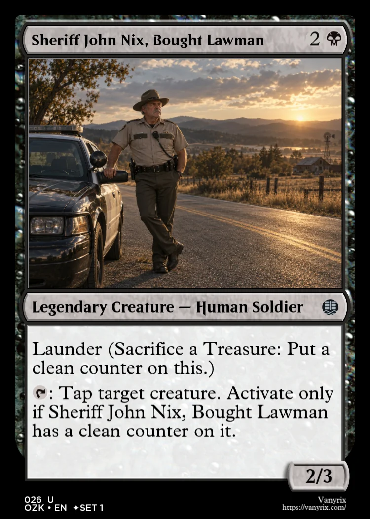 Sheriff John Nix, Bought Lawman