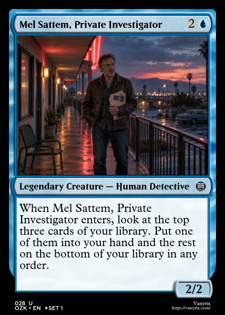 Mel Sattem, Private Investigator