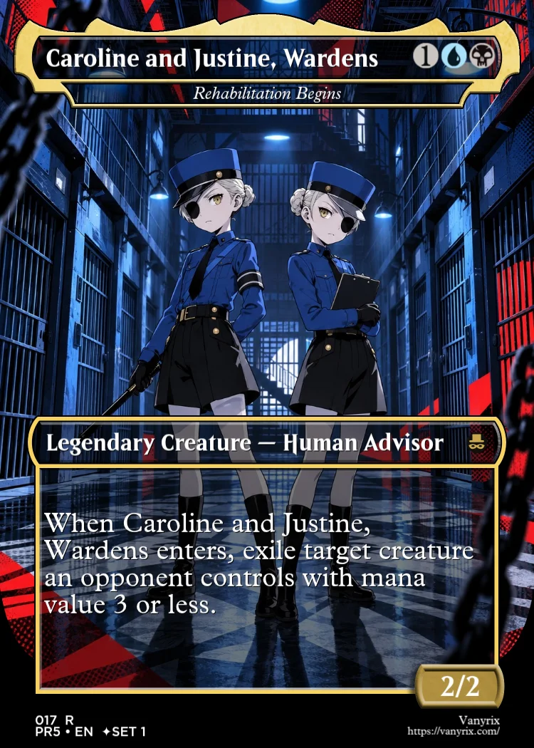 Caroline and Justine, Wardens