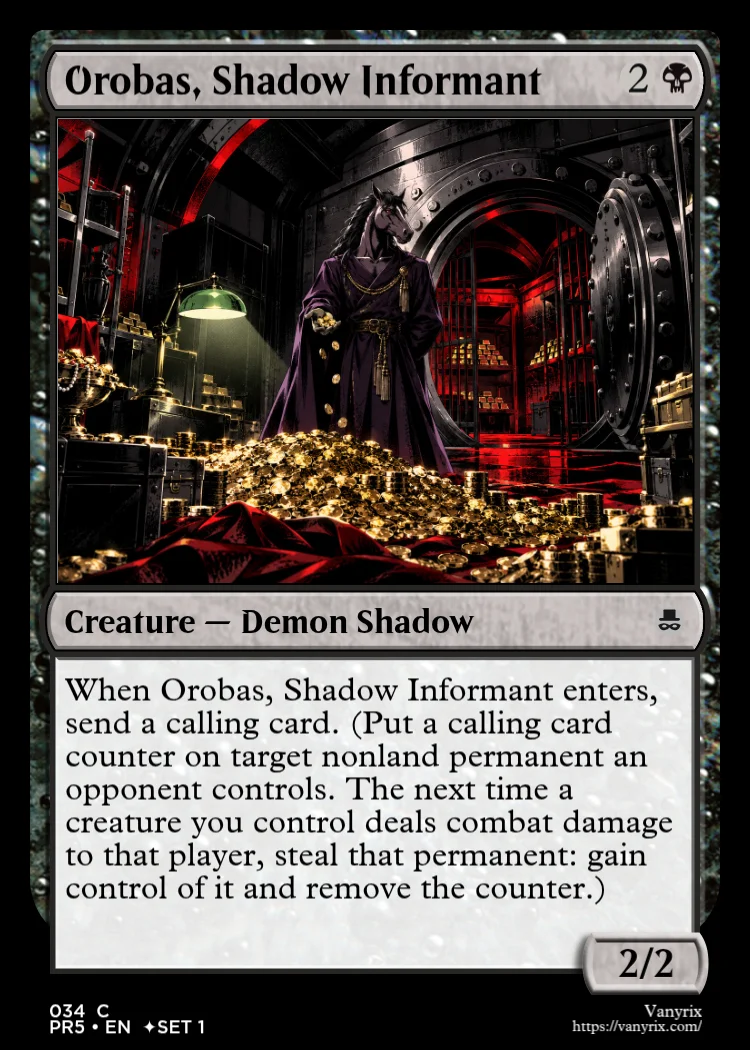 Orobas, Shadow Informant