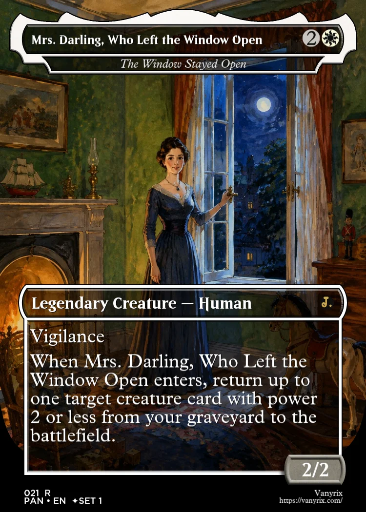 Mrs. Darling, Who Left the Window Open