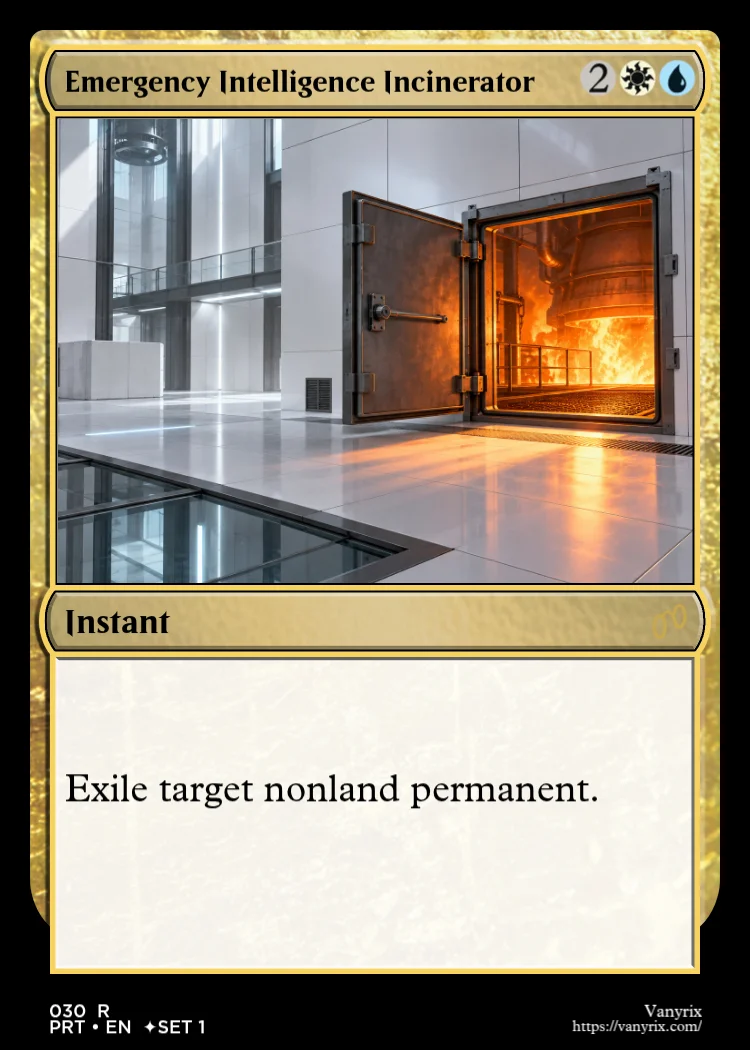 Emergency Intelligence Incinerator