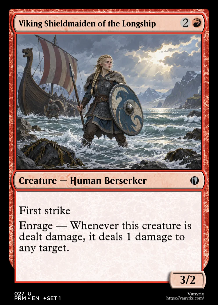 Viking Shieldmaiden of the Longship