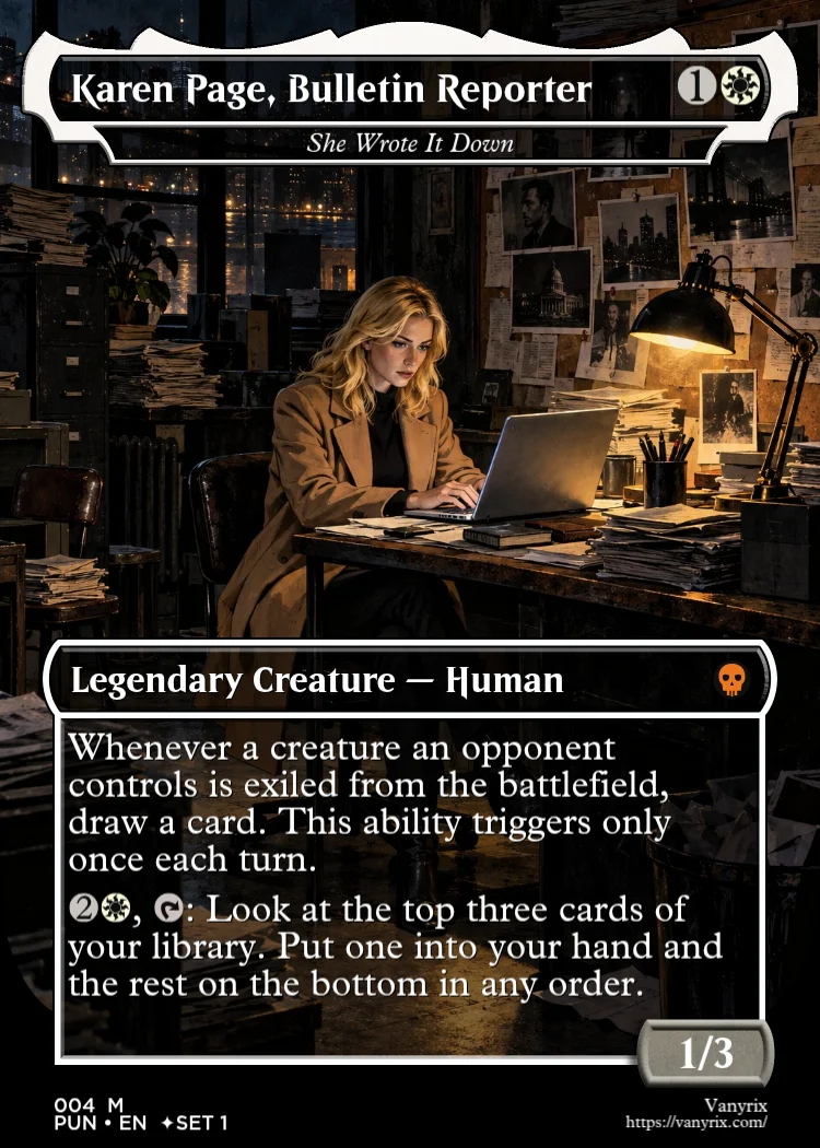 Karen Page, Bulletin Reporter