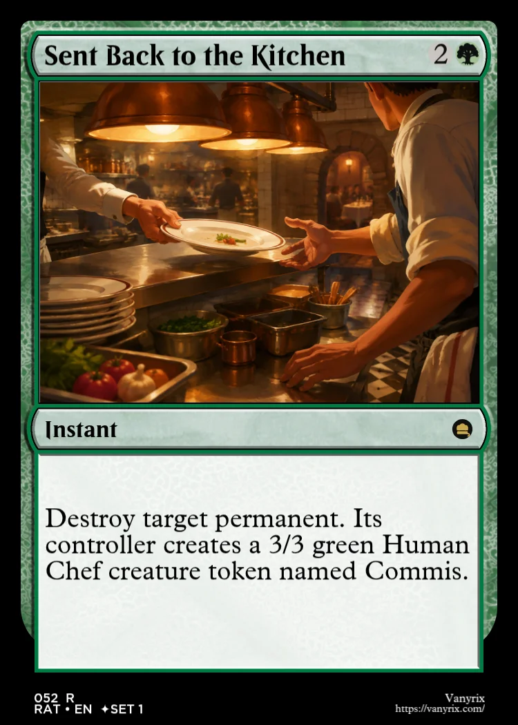 Sent Back to the Kitchen
