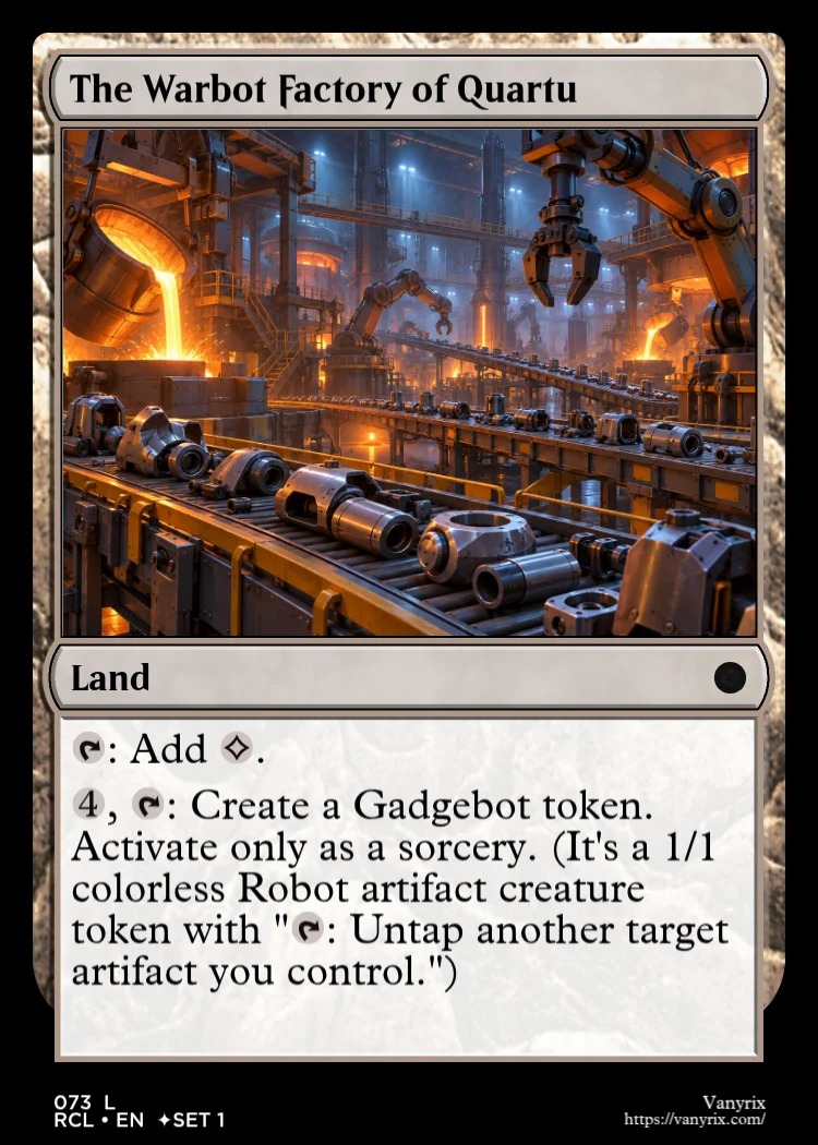 The Warbot Factory of Quartu