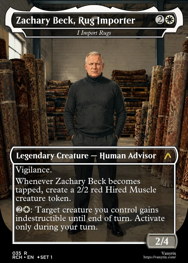 Zachary Beck, Rug Importer