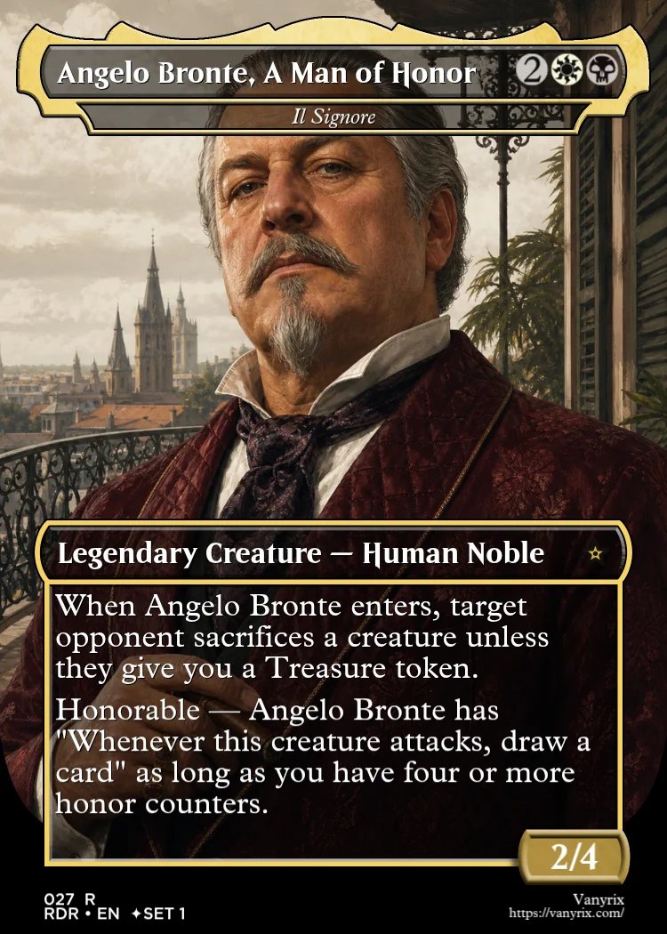 Angelo Bronte, A Man of Honor